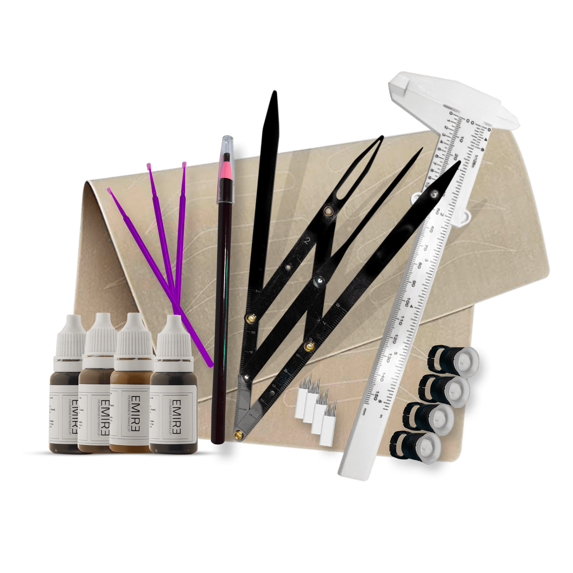 Le kit de microblading pour apprendre et s’exercer aux techniques du maquillage permanent chez soi