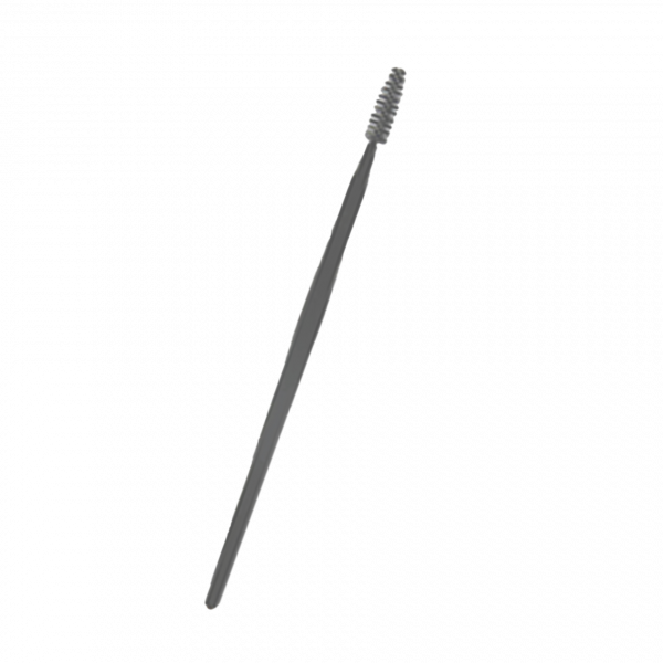 Brosse à cils conçue pour séparer et discipliner les cils durant la pose d’extensions