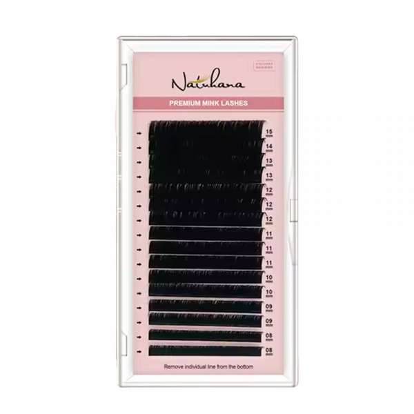 Boîte de cils Mix 8-15 mm effet vison pour les extensions de cils méthode Cil à cil