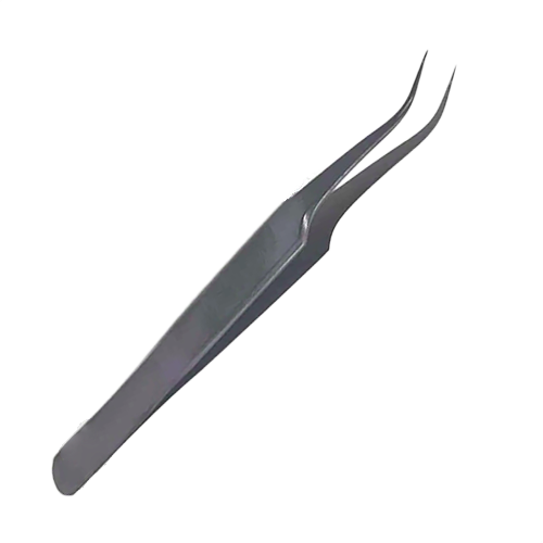 Pince à cils courbée idéale pour saisir et poser les extensions de cils une par une avec précision