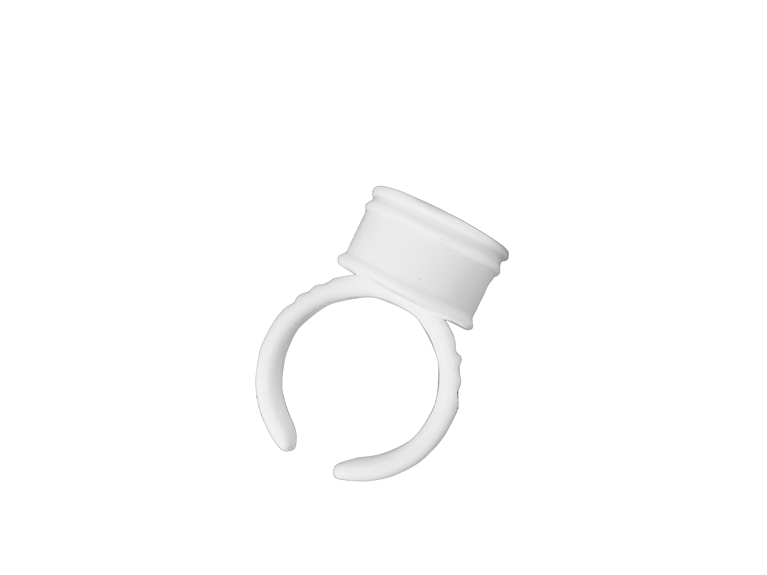 Bague à cupule est conçue pour réceptionner la colle et la garder au niveau des doigts pour une proximité optimal toute au long de la prestation